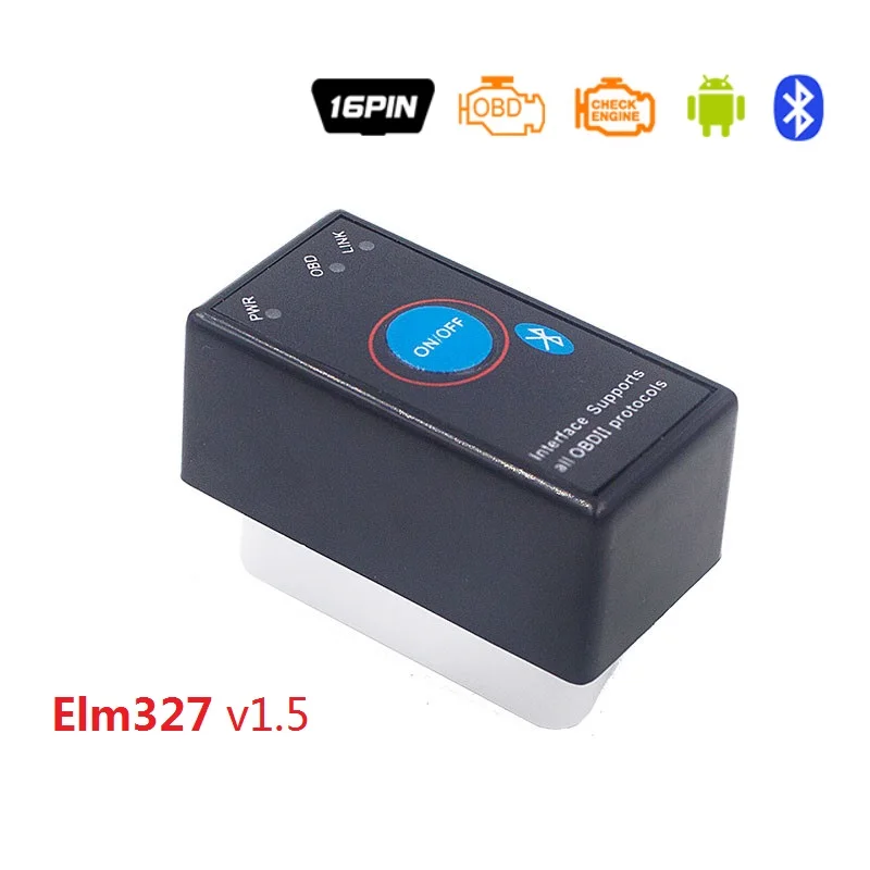 Мини Elm327 Bluetooth с переключателем V1.5 OBD2 Elm 327 Wifi OBD 2 Автомобильный диагностический