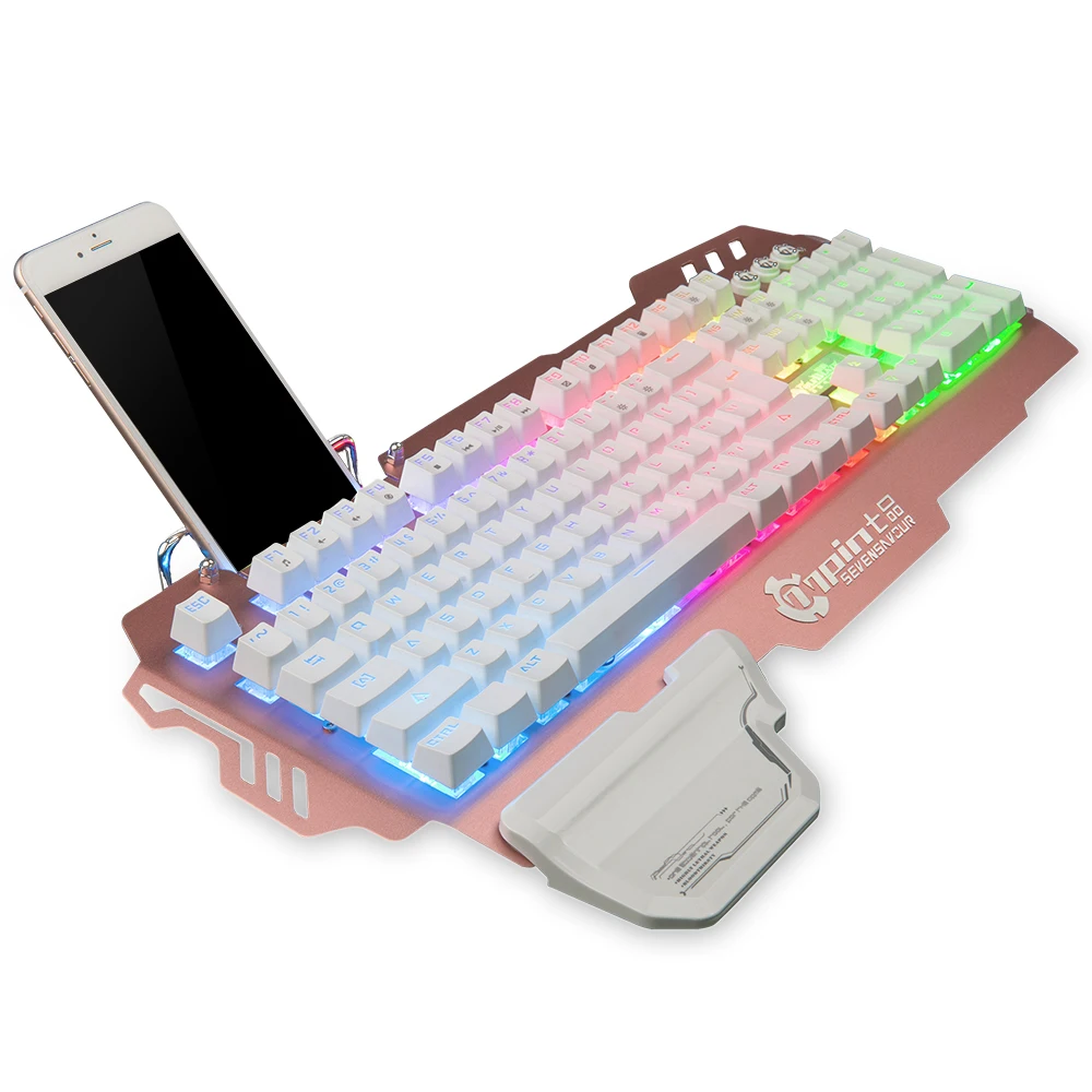 7pin PK900 игровая клавиатура с подсветкой механическая 104 клавиш 1 8 м кабель