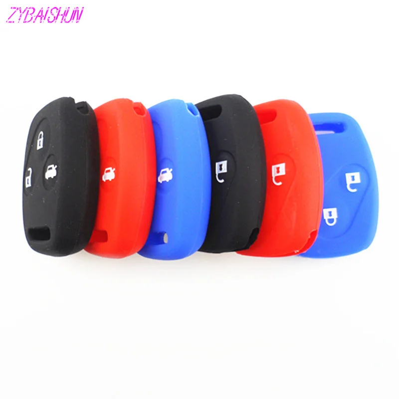3 кнопки дистанционного брелок силиконовый резиновый Чехол комплект кожаный