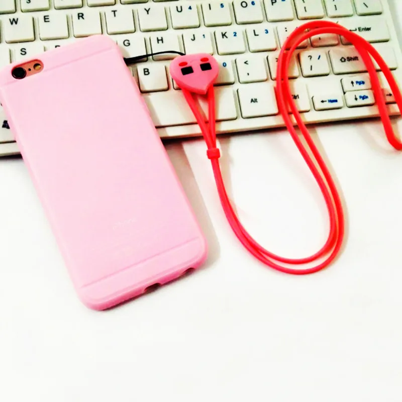 For Iphone Cute Cartoon Card Cover ID Bag Lanyard Rope Mobile Phone Straps for Samsung S10 Silicone Girl Strap | Мобильные телефоны