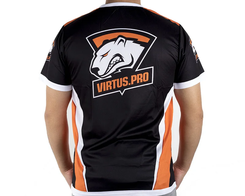 CSGO DOTA2 игровая команда VP Virtus. PRO, футболка из Джерси, игровая футболка, быстросохнущая, полиэстер, футболки с круглым вырезом