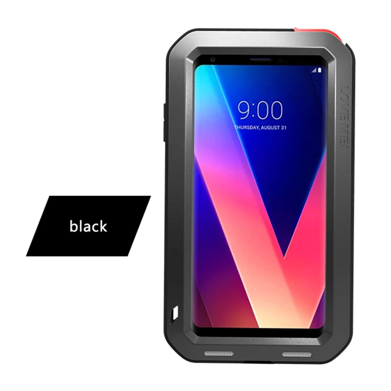 Мощный Алюминиевый металлический бронированный чехол LOVE MEI для LG V30