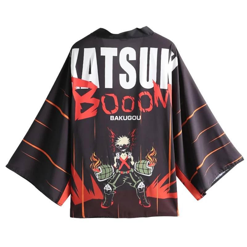 Мой герой Academia плащ юката Косплей Костюм Boku No Hero Bakugo Katsuki Todoroki Shoto мужские и