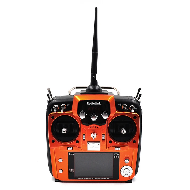 

FATJAY RadioLink AT10 II 2,4 Ghz 10CH RC передатчик с R12DS приемником PRM-01 модуль возврата напряжения для RC вертолета самолета