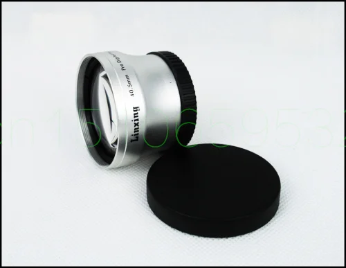 Телеобъектив 40 5 мм 2.0x для видеокамеры 2x серебристый|telephoto lens|lens 40.5mmtele lens |