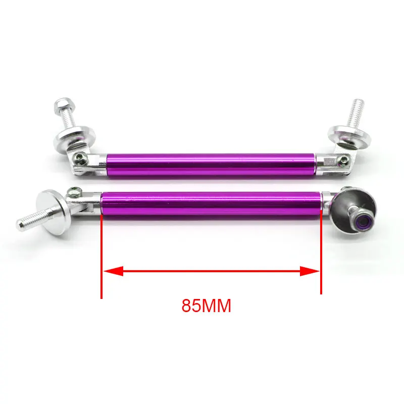 85MM purple DEFT 2 шт. Автомобильная Передняя Задняя рамка Бампер для губ протектор Универсальный Авто Грузовик штанга разветвитель стойки галстук бар поддержка для Honda Toyota - Цвет: 85MM purple