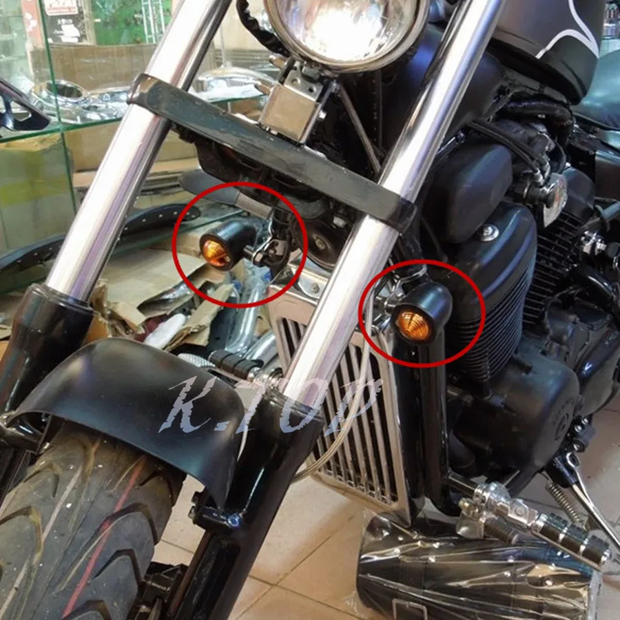 Черные патроны для сигналов поворота указатели фары + кронштейны вилка крепление