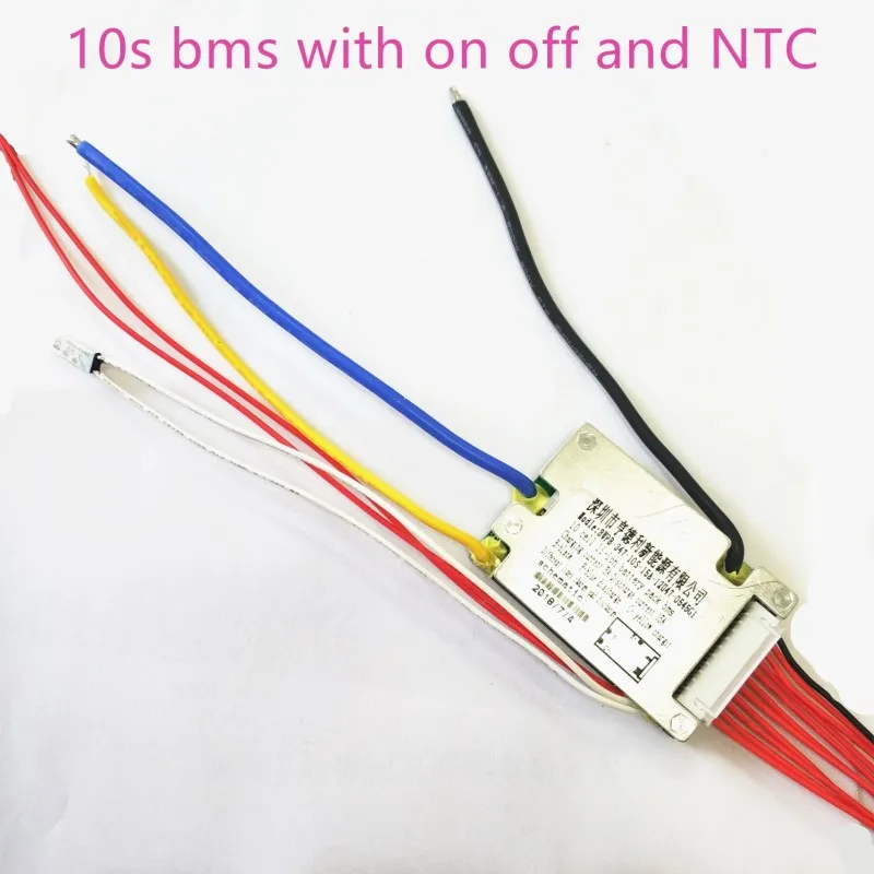 

Discount 10s bms 36v e bike battery bms with on off switch NTC charging voltage 42v 15a bms pcm