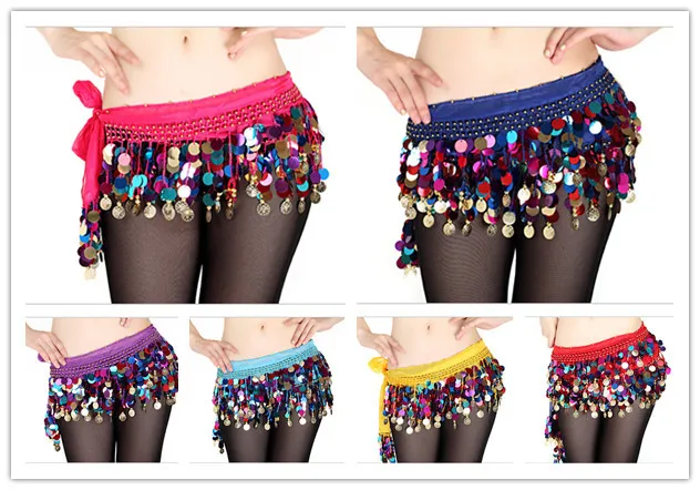 Одежда для танца живота пояс индийского Женский набедренный шарф танцевальный