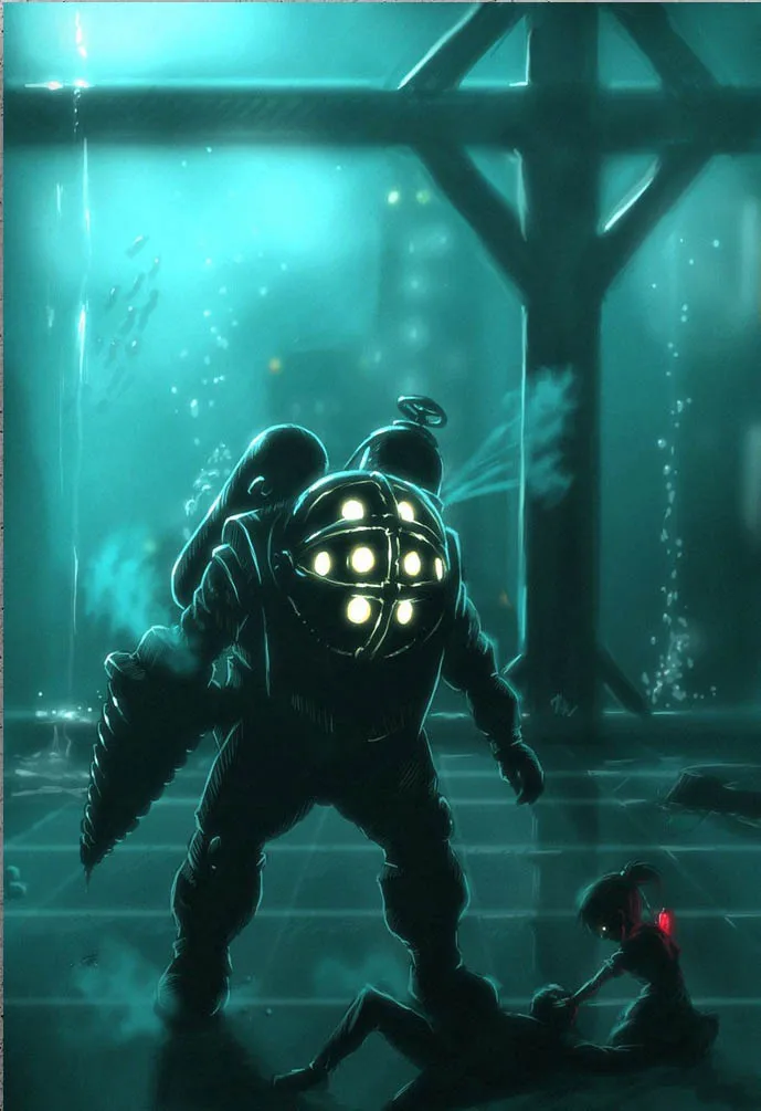 MX021 Горячая видео игра BioShock восхищение Туризм бесконечная пользовательская картина А4 А3 а2 плакат искусство шелк Холст Домашний номер настенный принт Декор - Цвет: Picture 007