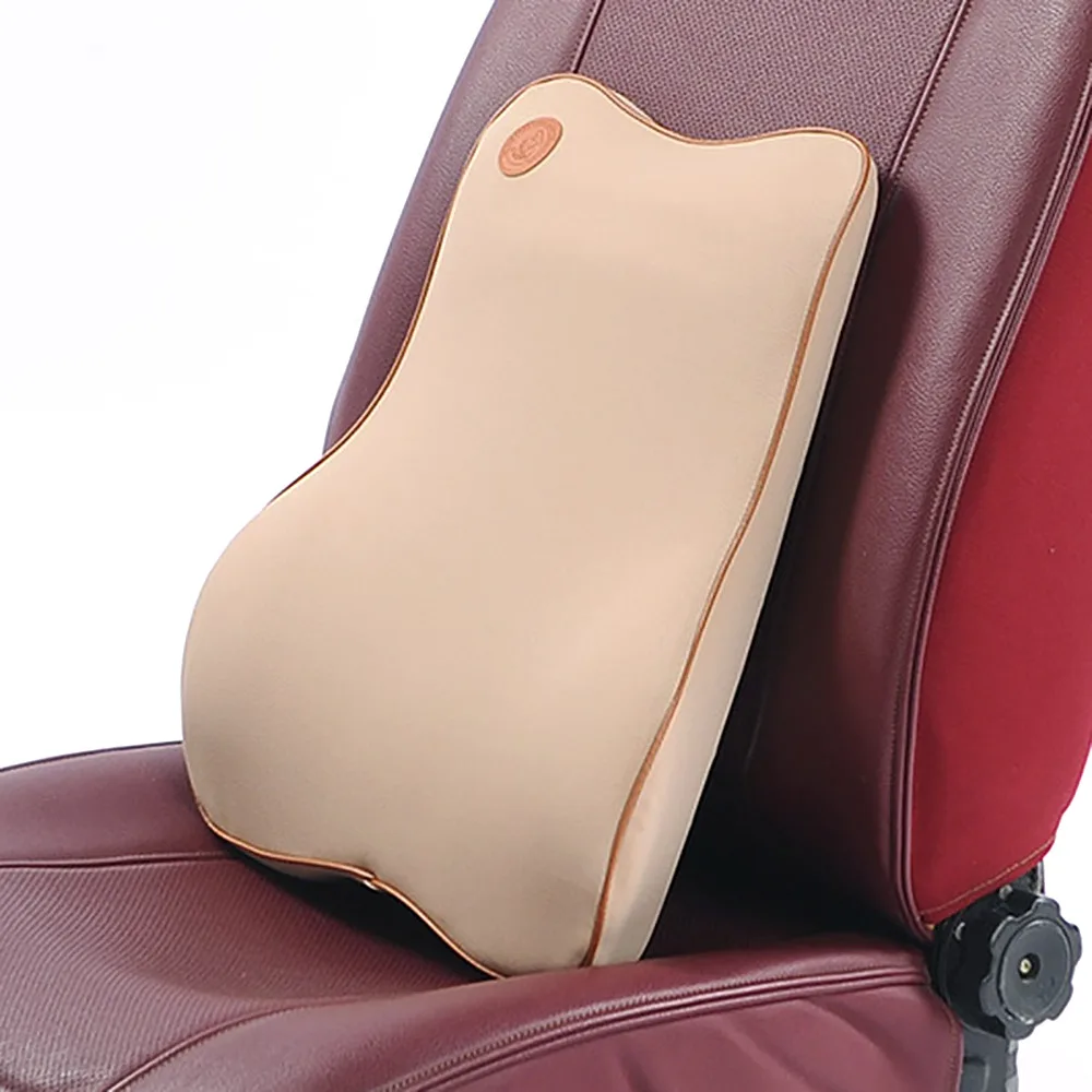 Beige Car Seat Pad FLY5D поддержка автокресла s Подушка для спины и подголовника поясные подушки с эффектом памяти поясничная поддержка спины водителя боли в позвоночнике поясничная подушка - Название цвета: Beige Car Seat Pad