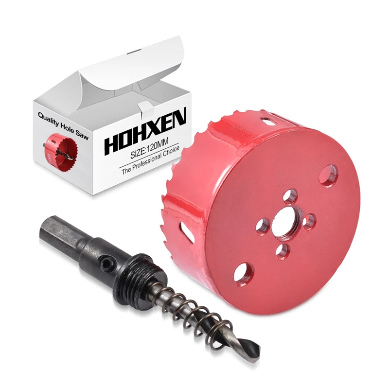 Hohxen 1 шт. 105 мм M42 Bi Metal Holesaw резак кольцевая пила древесина буровой зуб комплект