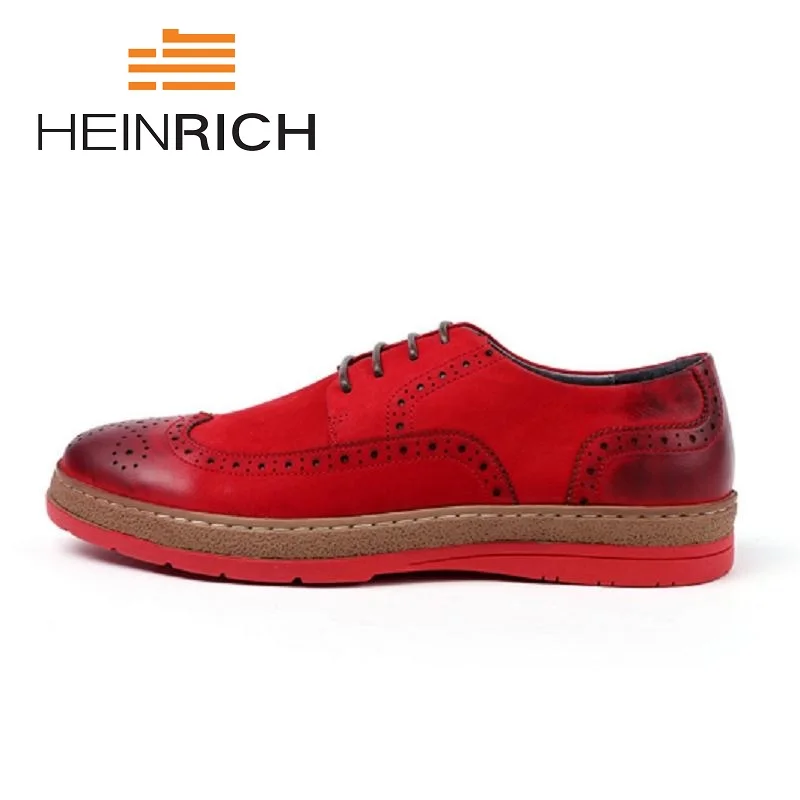 HEINRICH 2018 England Brogue Style Black Casual Shoes Flats Lace-Up Top Quality Men Zapatos Hombre Cuero Genuino | Обувь