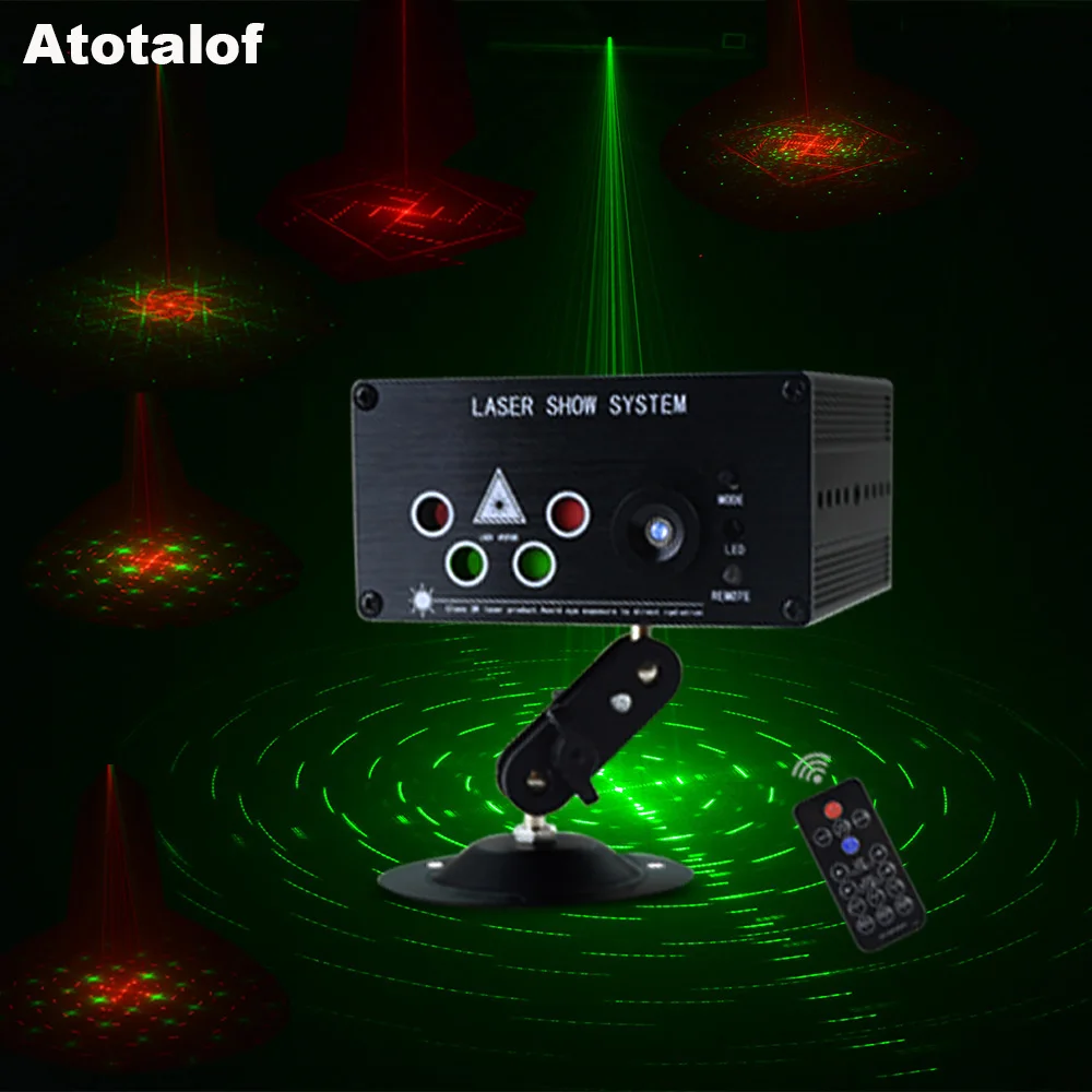 Atotalof 120in1образная мини-Дискотека Лазерный свет проекто RGB Вечерние огни для DJ Club KTV бар семейный профессиональный светодиодный сценический свет