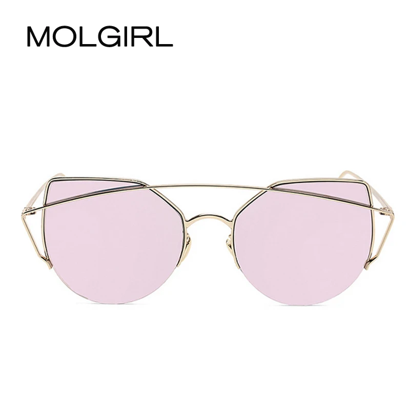 Горячие Моды Женщины Солнцезащитные Очки Красочные Отражающие Линзы UV400 Сплава