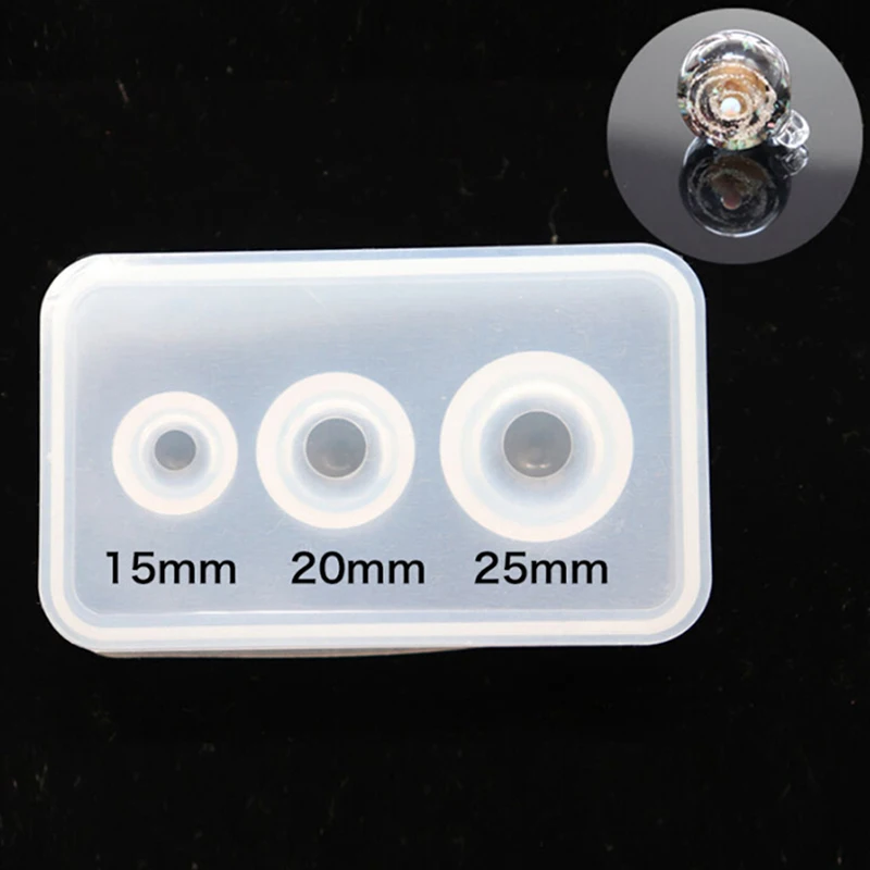

10cm x 5.5cm x 3cm Silicone Mold Mirror For Craft DIY Jewelry Making Universe Ball UV Resin Cake Decor
