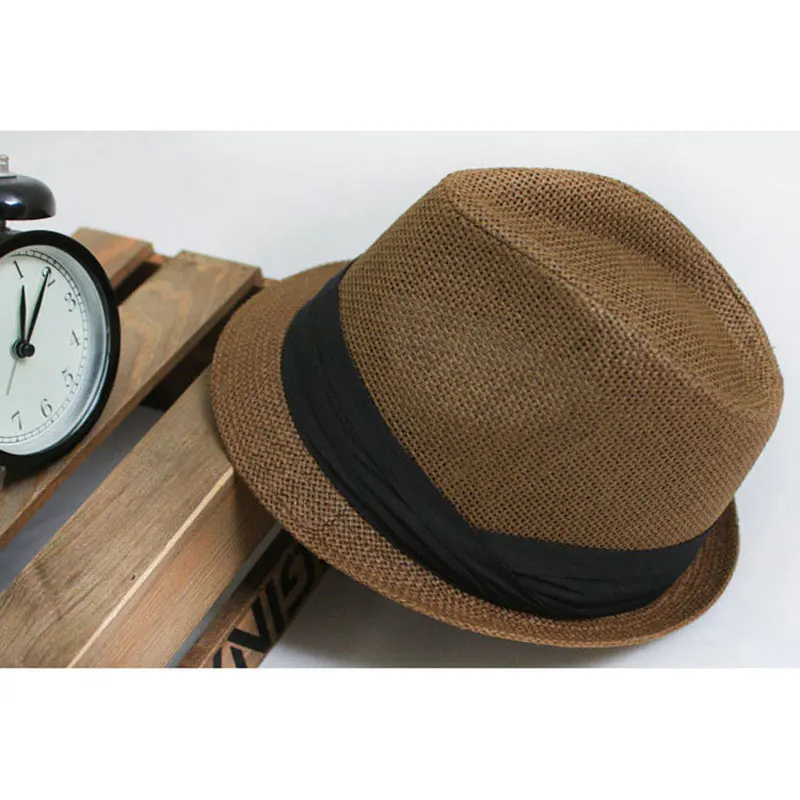 Wo Мужская Панама Соломенная пляжная шляпа для мужчин и женщин летняя белая с