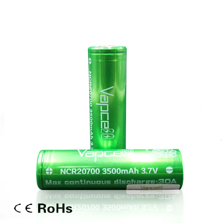 Vapcell NCR20700 10 шт. 3500 мАч непрерывная разгрузка 20700 30А перезаряжаемая батарея с