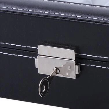 Watch sunglasses PU leather storage box organizer Life small jewelry With lock Casket Glass design display Container | Дом и сад