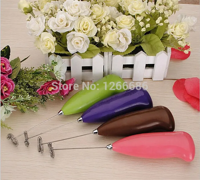 

100 шт./лот Электрический миксер для кофе и молока, кухонный взбиватель для яиц