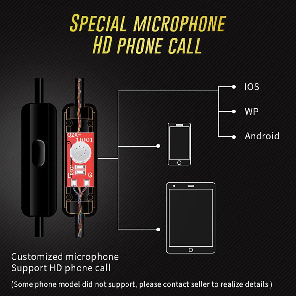 KZ HD9 Hi Fi спортивные наушники медные вкладыши с крючком микрофон для бега