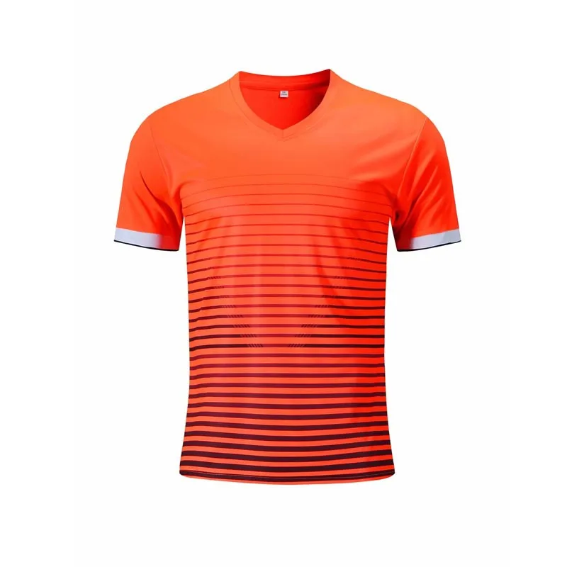 8053 orange Мужские футбольные майки с принтом на заказ для взрослых мальчиков, спортивные тренировочные футболки для игры, футболки для бега, спортивная одежда с коротким рукавом - Цвет: 8053 orange
