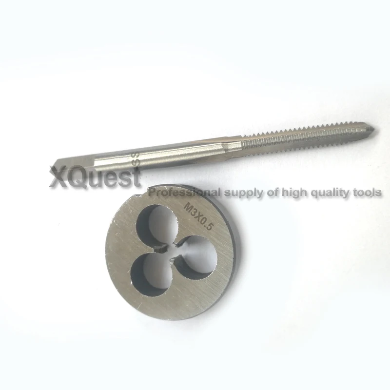 2pcs Left Hand Tap and die set M3 M4 M5 M6 LH Metric Fine Thread Straight Flute taps Round Dies Suit M8 M10 M12 M14 M16 M18 M20 images - 6