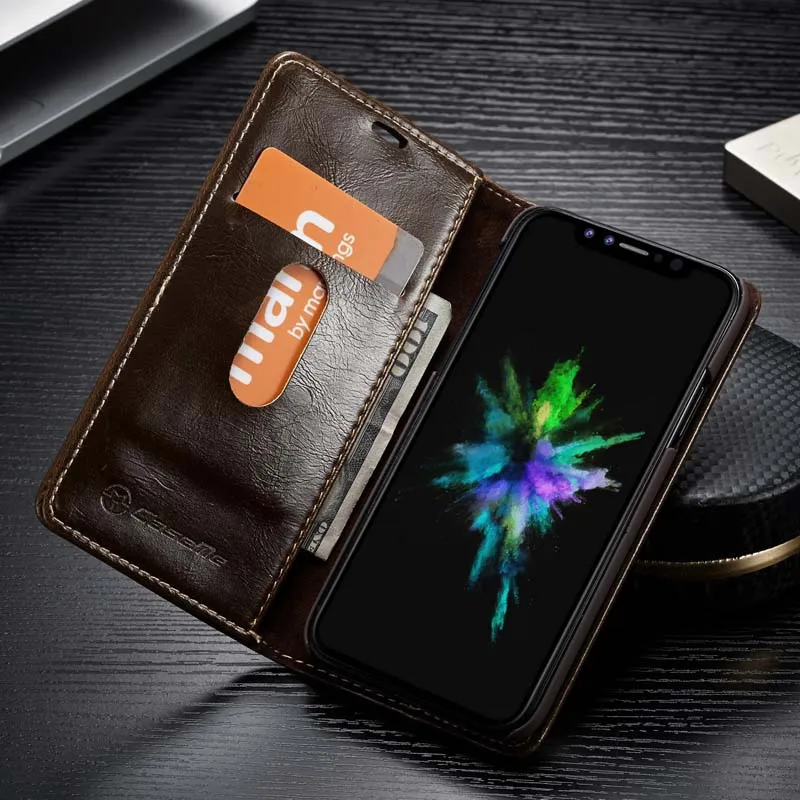 Для iPhone 11 Pro Max чехол CaseMe Магнитный откидной кожаный бумажник подставка чехол для iPhone Xs Max XR XS X чехол для iPhone 8 7 6s Plus