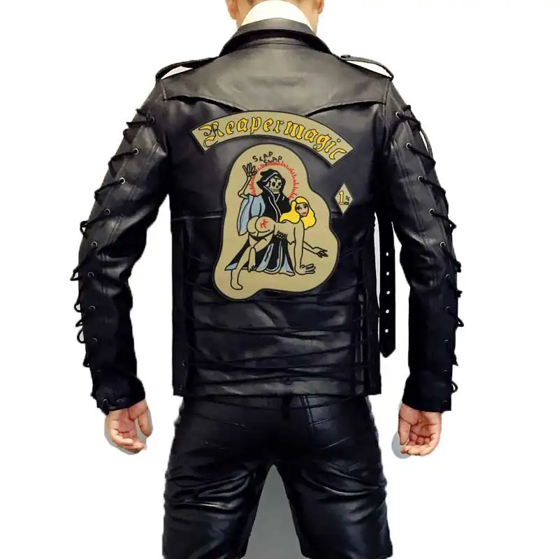 REAPERMAGIC 1% MC большие вышитые панковские байкерские нашивки наклейки для одежды