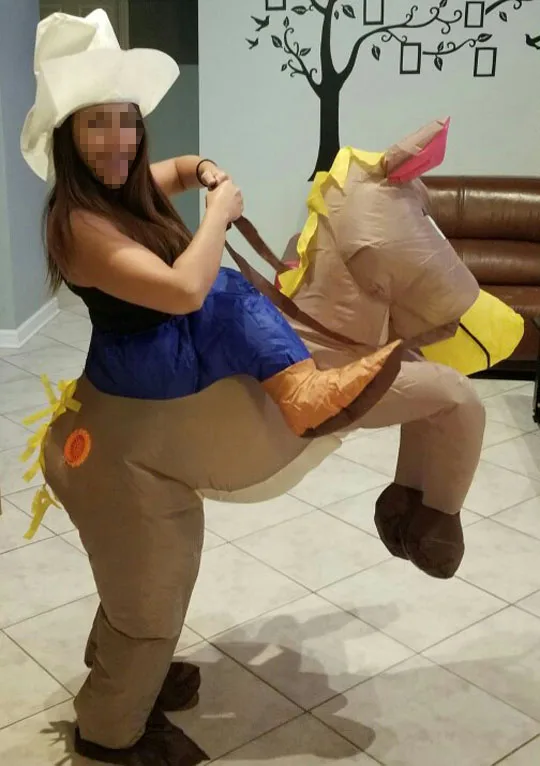 Purim Horse костюмы на Хэллоуин для женщин, взрослых детей, девочек и мальчиков, наряды, надувные ковбойские костюмы для езды на лошади, маскарадное нарядное платье