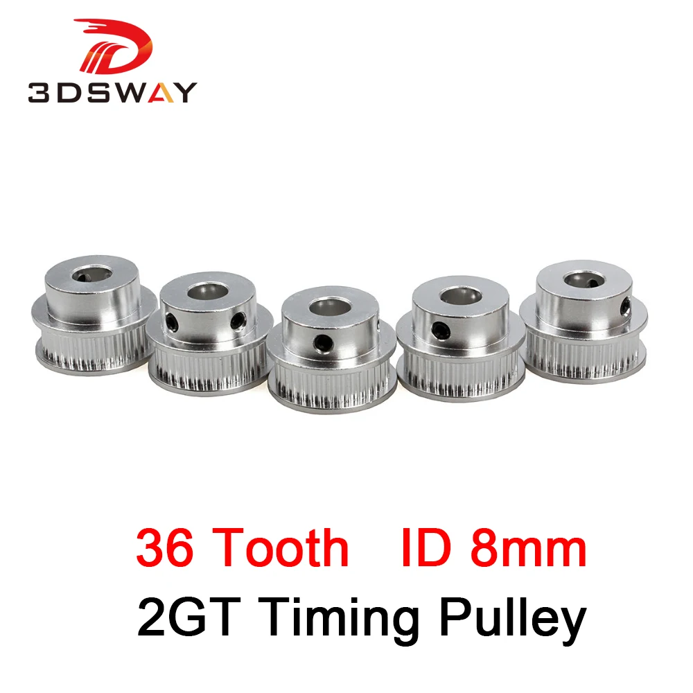 3DSWAY 2GT зубчатый шкив 36 зуб 8 мм GT2 синхронный для Дельта Reprap Prusa i3 3D принтеры
