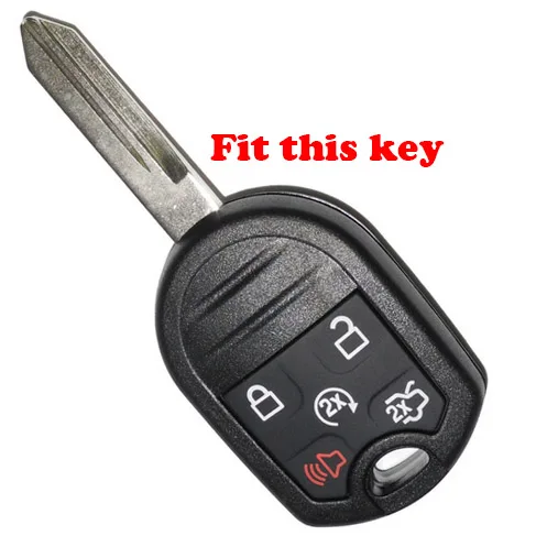 Silicone Car key Fob cap cover case Shell for ford Escape Focus C-Max Transit mustang Fusion remote 5 buttons Protective skin | Автомобили