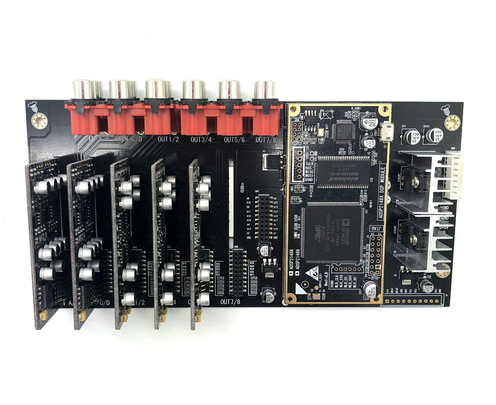 ADSP21489 макетная плата DAC PCM1798 Выход доска АЦП PCM1804 Вход доска 4 в 6 процессор T0528