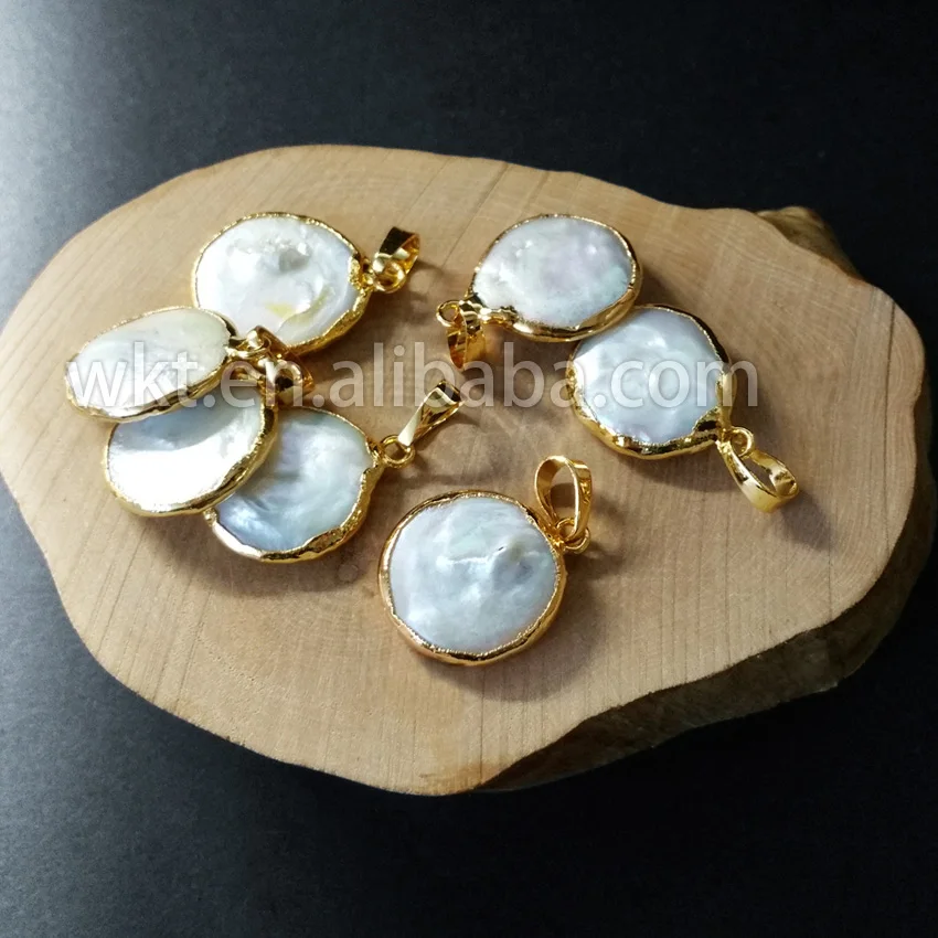 Женский очаровательный круглый кулон из пресноводного жемчуга оптовая продажа