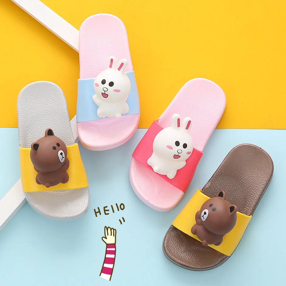 Милые летние детские тапочки на плоской подошве; chinelo; шлепанцы с героями мультфильмов; zapatillas bebe; уличные тапочки для маленьких девочек; terlik; водные сандалии
