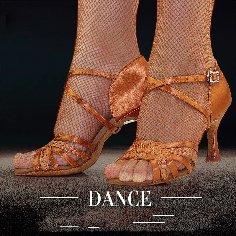 Factory wholesale custom made BD Latin Dance Shoes 2360-B An awl heel Imported satin Women dance shoes 10pair/lot Free shipping