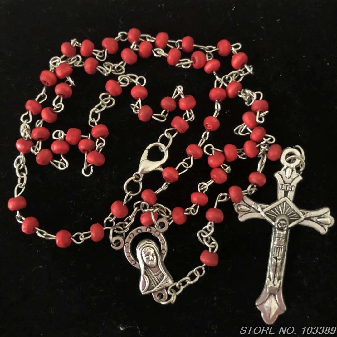 2 шт./лот 4 мм красная роза Парфюмированная Маленькая деревянная бусина четки