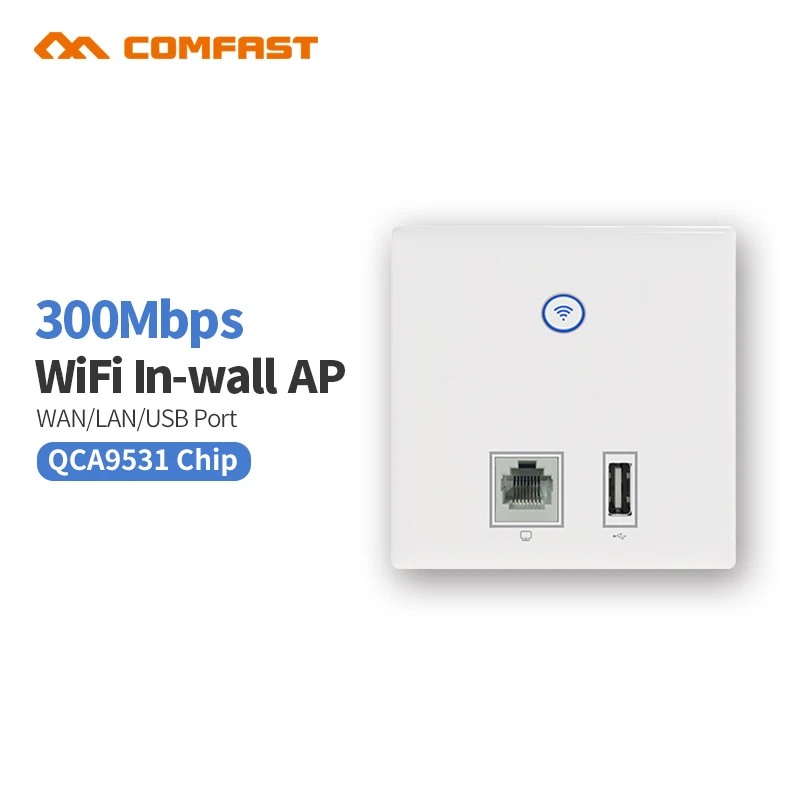 Comfast E536N Многофункциональный Беспроводной Крытый стены Wi Fi AP Repeater QCA9531