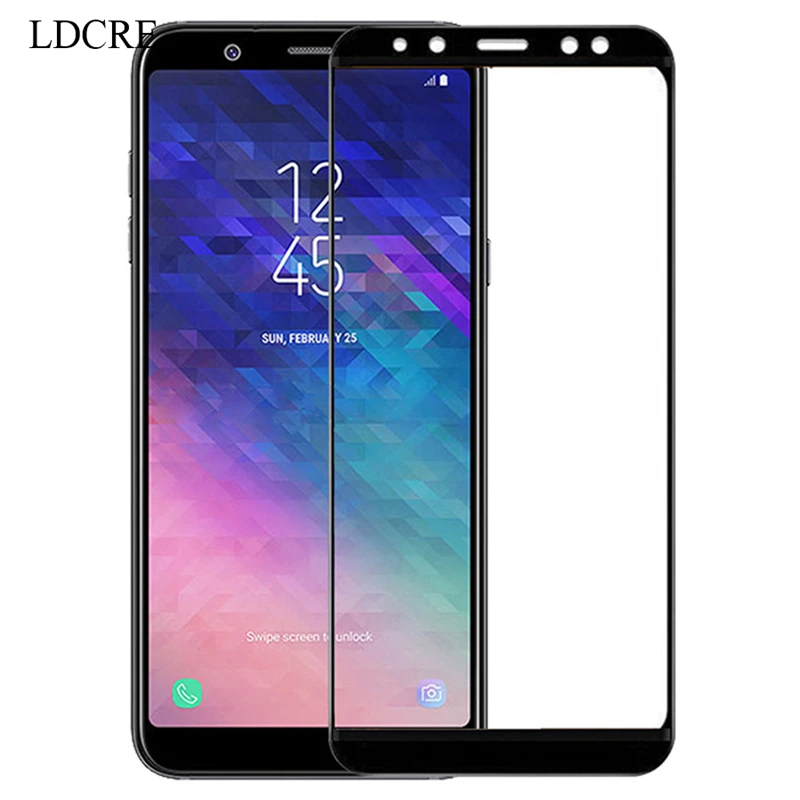 2.5D закаленное Стекло для samsung Galaxy A6 2018 Экран протектор полный охват
