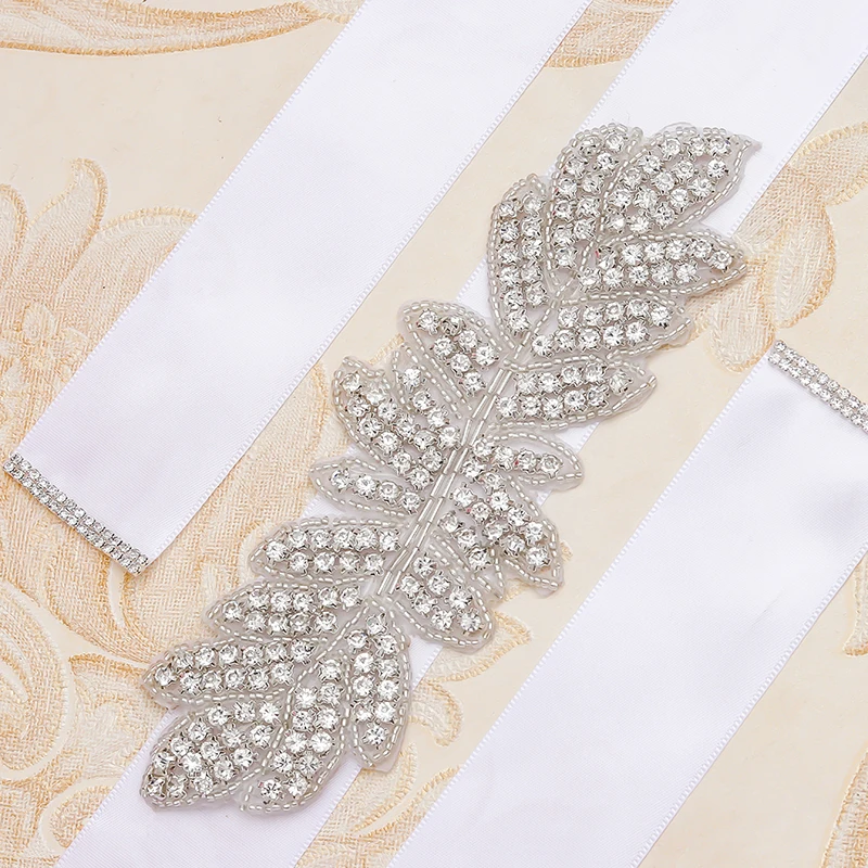 Yanstar ручная вышивка стразами свадебные пояса Стразы пояс невесты Серебряный Diamond