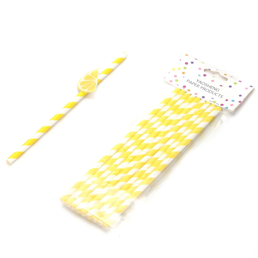 10PCS Paper Straws Flamingo Pineapple Lemon Strawberry Hawaiian Party Decoration Summer Fruits Tropical Drink Supplies Straw | Дом и сад