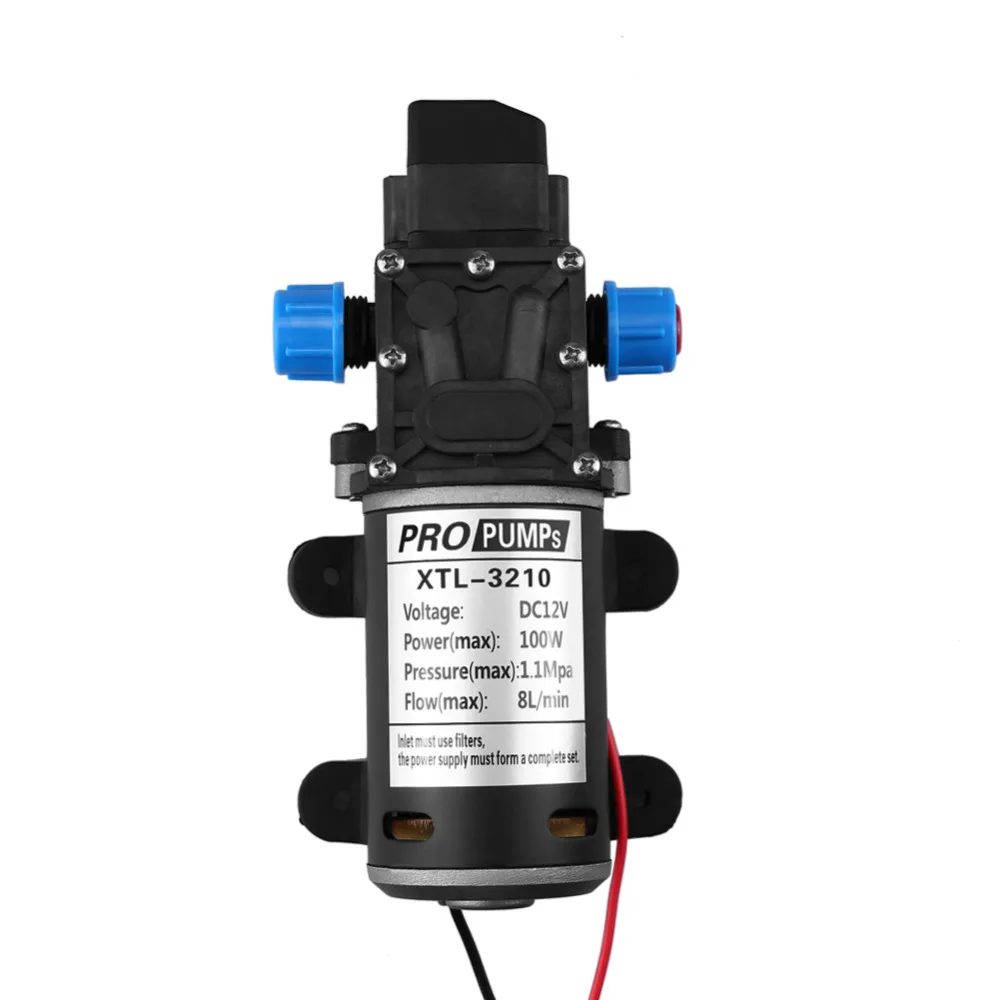 100W 160PSI высокое Давление диафрагмы Самовсасывающие Водяной насос 8L/мин мойка