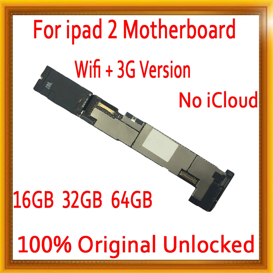 Оригинальная разблокированная материнская плата для ipad 2 Wifi + версия 3G 16 ГБ/32 ГБ/64