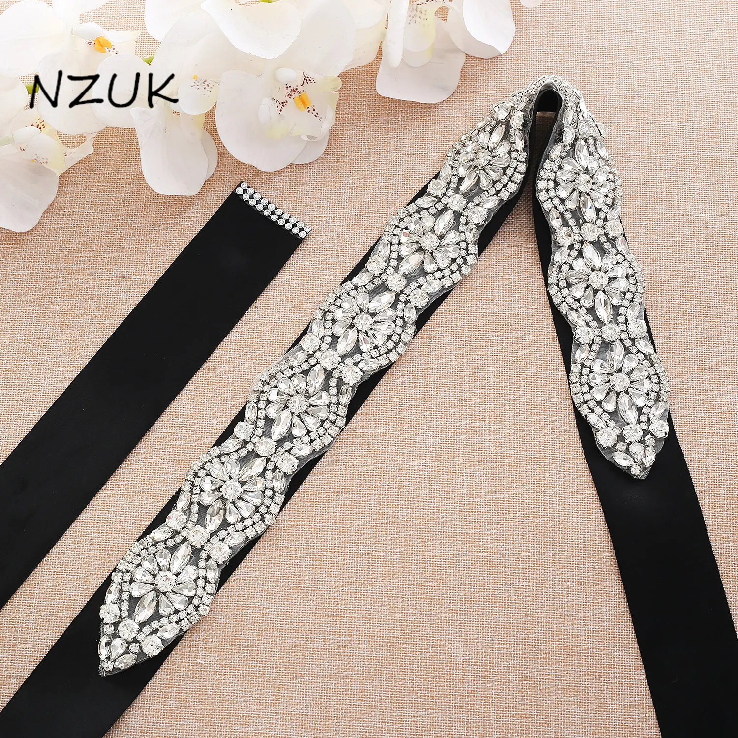 

Rhinestones Bridal Belt Crystal Wedding Belt Pearls Diamond Bridal Sash For Wedding Accessories ZZY190S