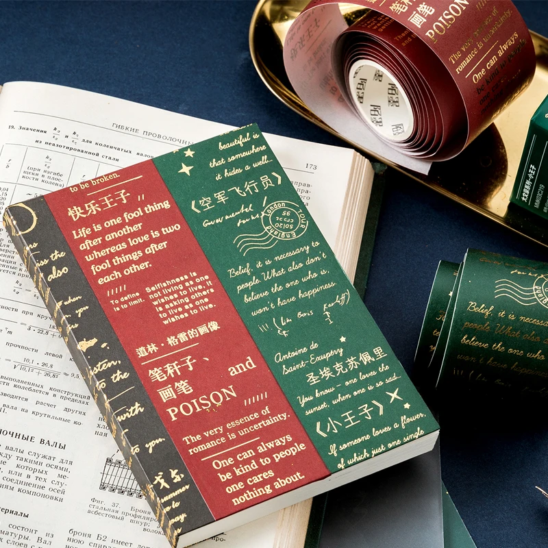 Ретро персонажи серии васи лента золочение декоративная клейкая Diy Скрапбукинг