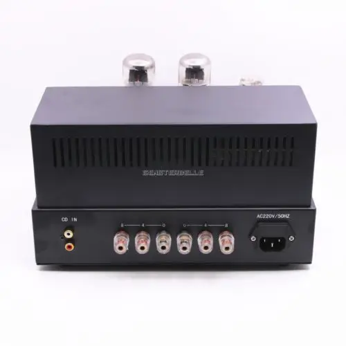 Готовые Черный EL34 ламповый усилитель стерео HiFi мини звуковая вакуумная трубка Amp 8 W+ 8 Вт