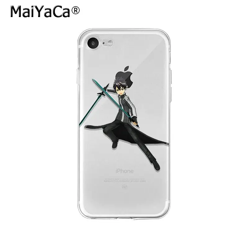 MaiYaCa аниме меч искусство онлайн ТПУ мягкий чехол для телефона Apple iPhone 8 7 6 6S Plus X XS MAX