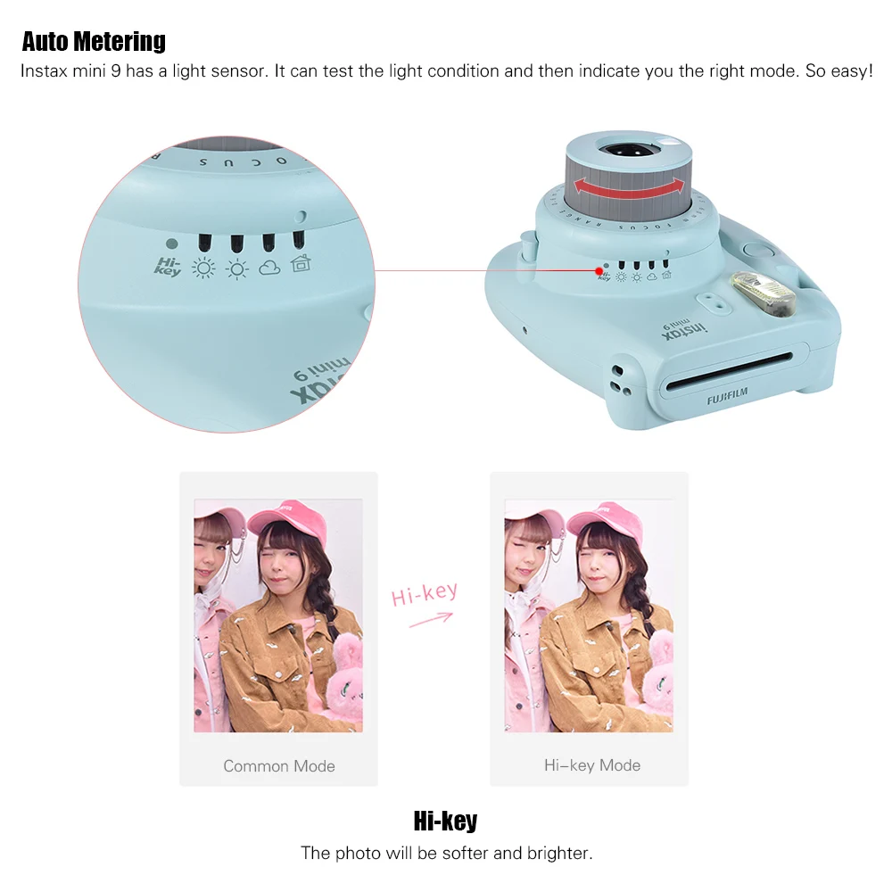 Fujifilm Instax Mini 9 камера моментальной съемки камера с зеркалом для селфи 5 цветов Fuji Fujifilm Instax Mini Instant 9 камера