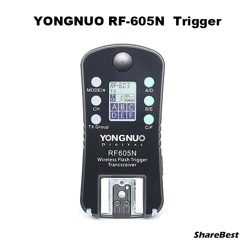 Светодиодная лампа для видеосъемки YONGNUO RF-605N RF605N RF 605 Беспроводной вспышка триггера для Nikon D7100 D7000 D5300 D5100 D5000 D3100 D90 D80 D70 D800 D700 D300