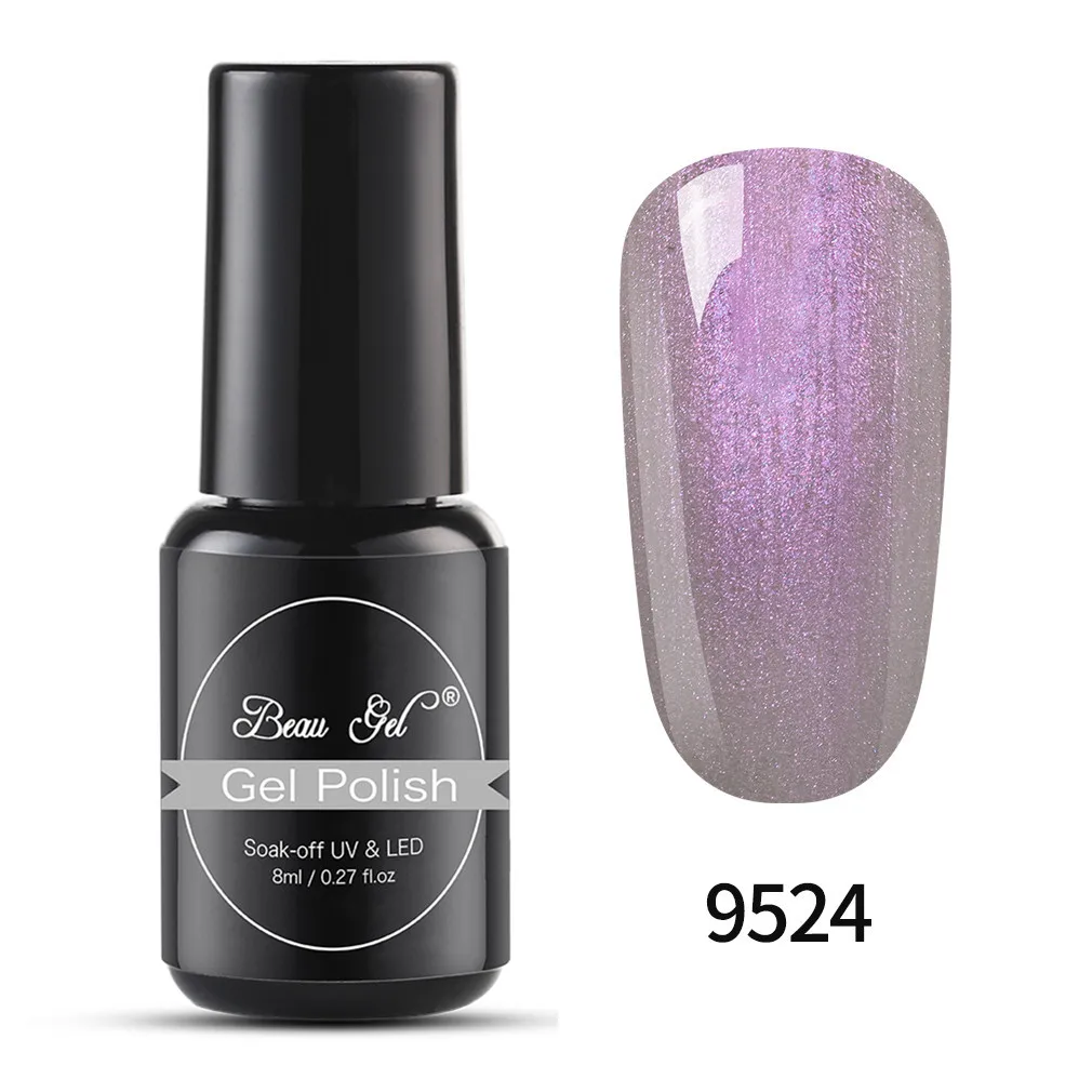 BKJ9524 Beau Gel 8ml Shell Mermaid UV Gel Varnish Pearl Shell UV LED Gel Polish Semi Permanent Hybrid Varnish Soak Off Gel Nail Polish - Цвет: BKJ9524